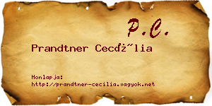 Prandtner Cecília névjegykártya